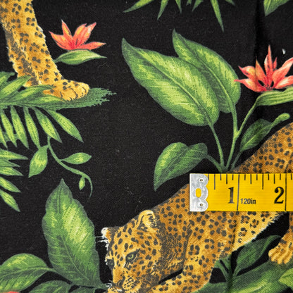 Tropical Cheetah Cotton Canvas Blend: 1 yd