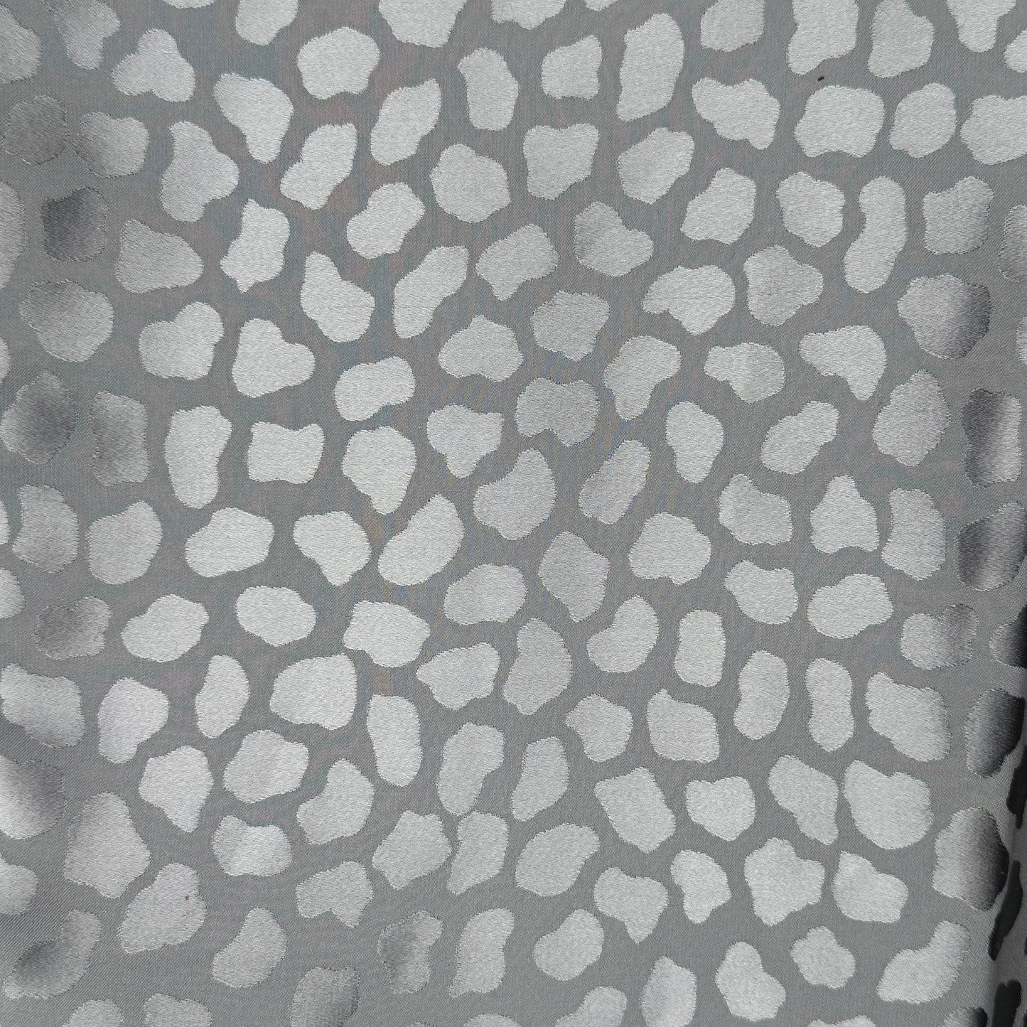 Lightweight Pewter Giraffe Hide Damask Weave Poly: 2 yds