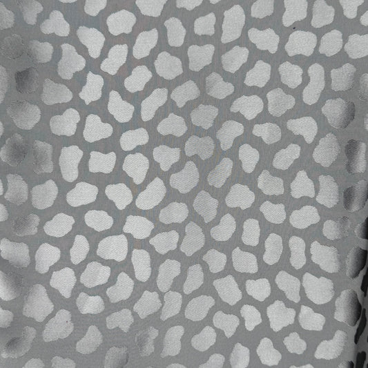 Lightweight Pewter Giraffe Hide Damask Weave Poly: 2 yds
