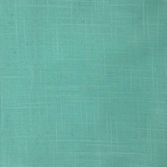Light Teal Linen-Look Cotton Shirting: 1 yd