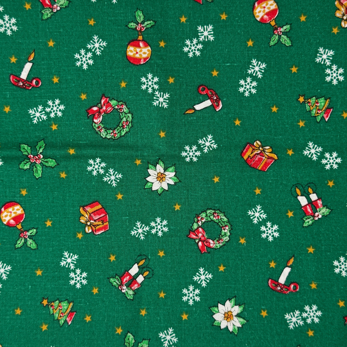 Vintage Christmas Starched Cotton: 1 yd