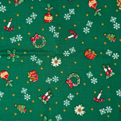 Vintage Christmas Starched Cotton: 1 yd