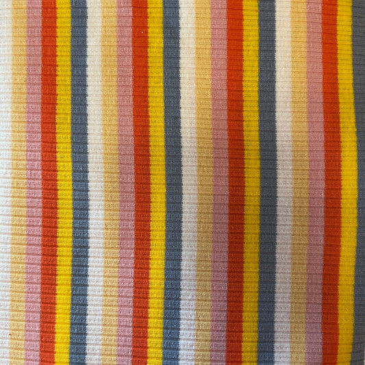 Striped Ribbed Knit: 3 yds