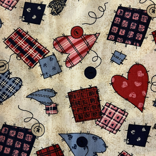 Hearts & Patches Cotton: 1.5 yds