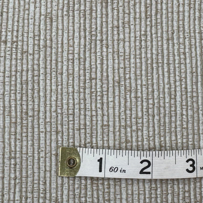 Heavyweight Varigated Tan Corded Weave Home Decor Cotton Blend: 2 yds