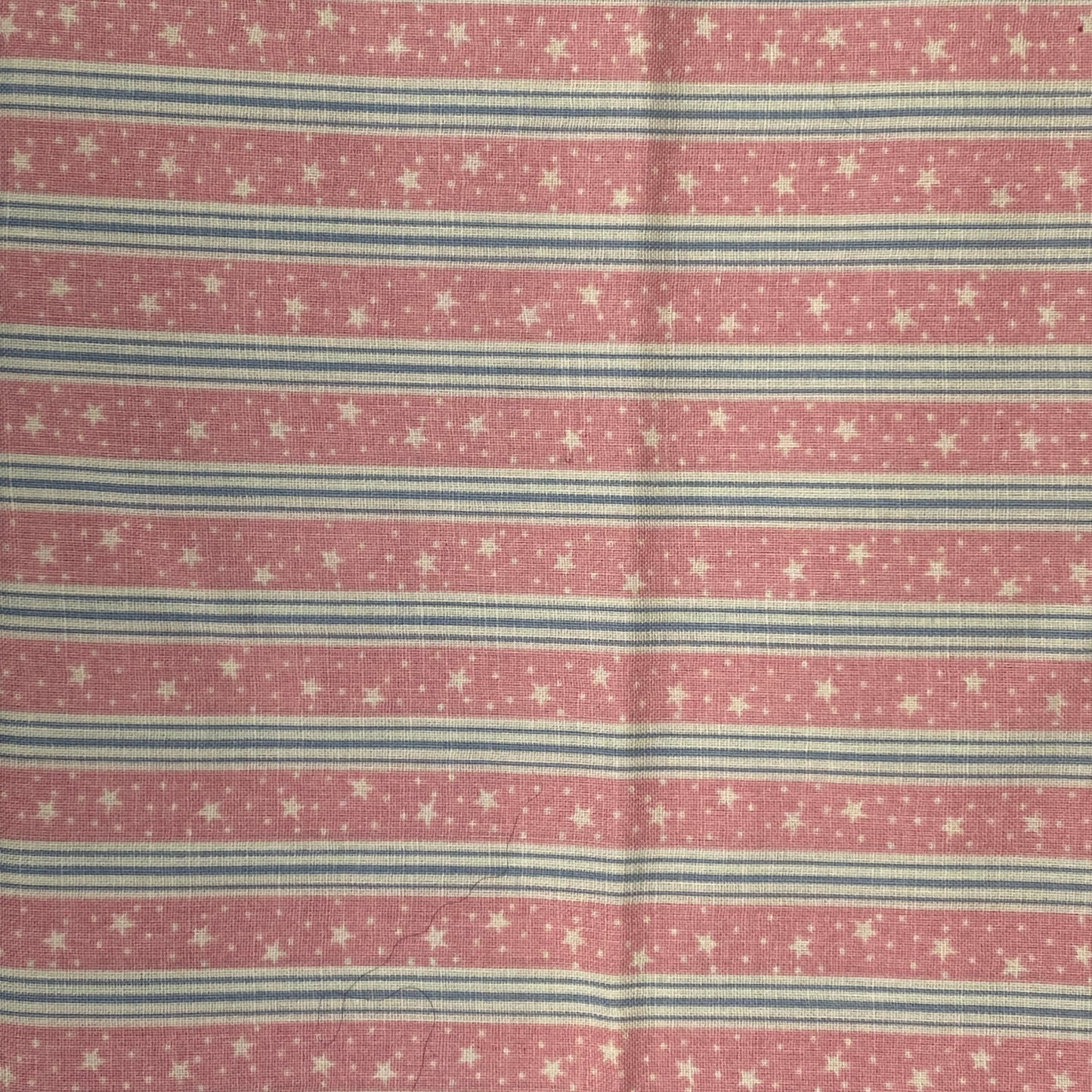 Pink Stars & Stripes Cotton: 1 yd