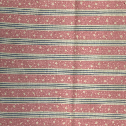 Pink Stars & Stripes Cotton: 1 yd
