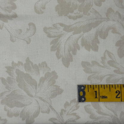 Cream Subtle Fancy Floral Cotton: 2 yds