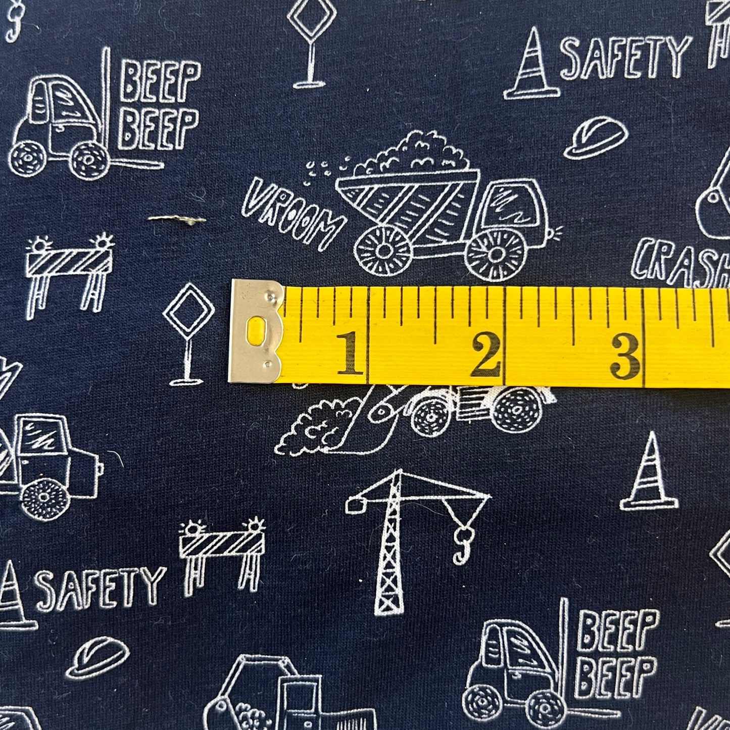 Construction Zone Black Jersey: 1 yd