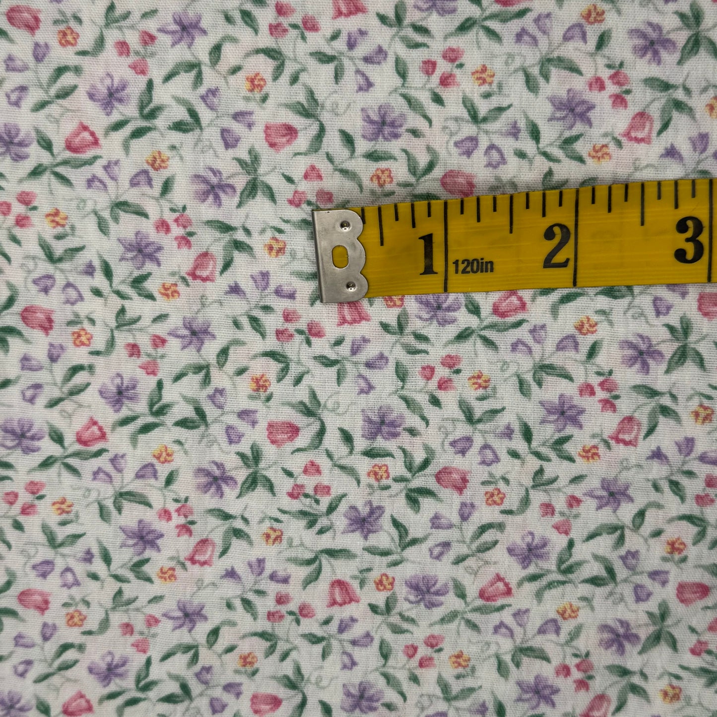 Pink, Orange & Purple Mini Floral Lightweight Cotton: 3 yds