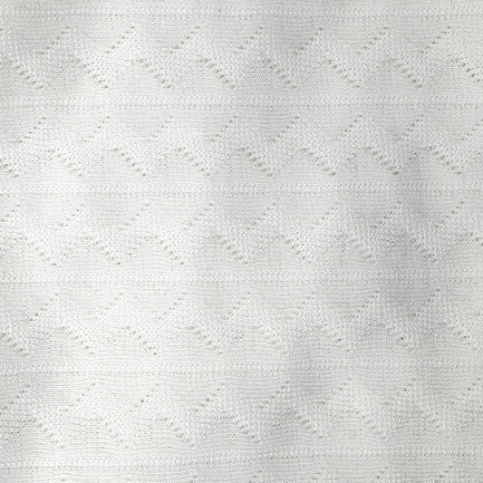 Sheer White Pointelle Stripe Weave Poly: 2 yds