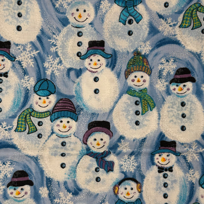 Snowmen All Bundled up Cotton: 1 yd