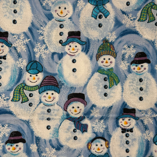 Snowmen All Bundled up Cotton: 1 yd