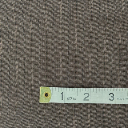 Brown Woven Stripe Poly Suiting: 2 yds