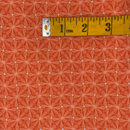 Dancing Shapes Orange Cotton: 2 yds