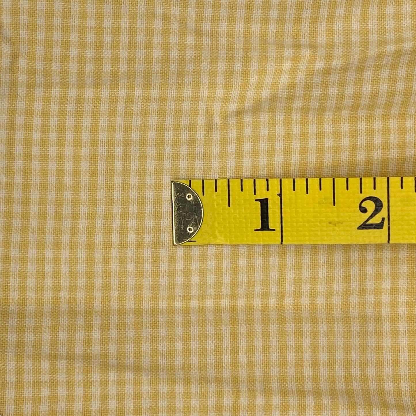 Light Yellow Gingham Cotton: 1 yd
