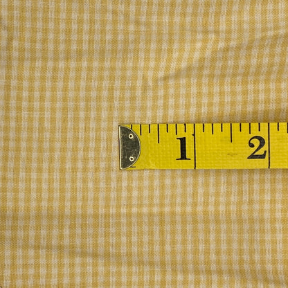 Light Yellow Gingham Cotton: 1 yd