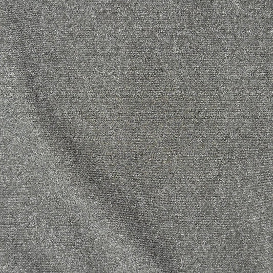 Heathered Charcoal 2-Way Stretch Knit Poly: 1 yd