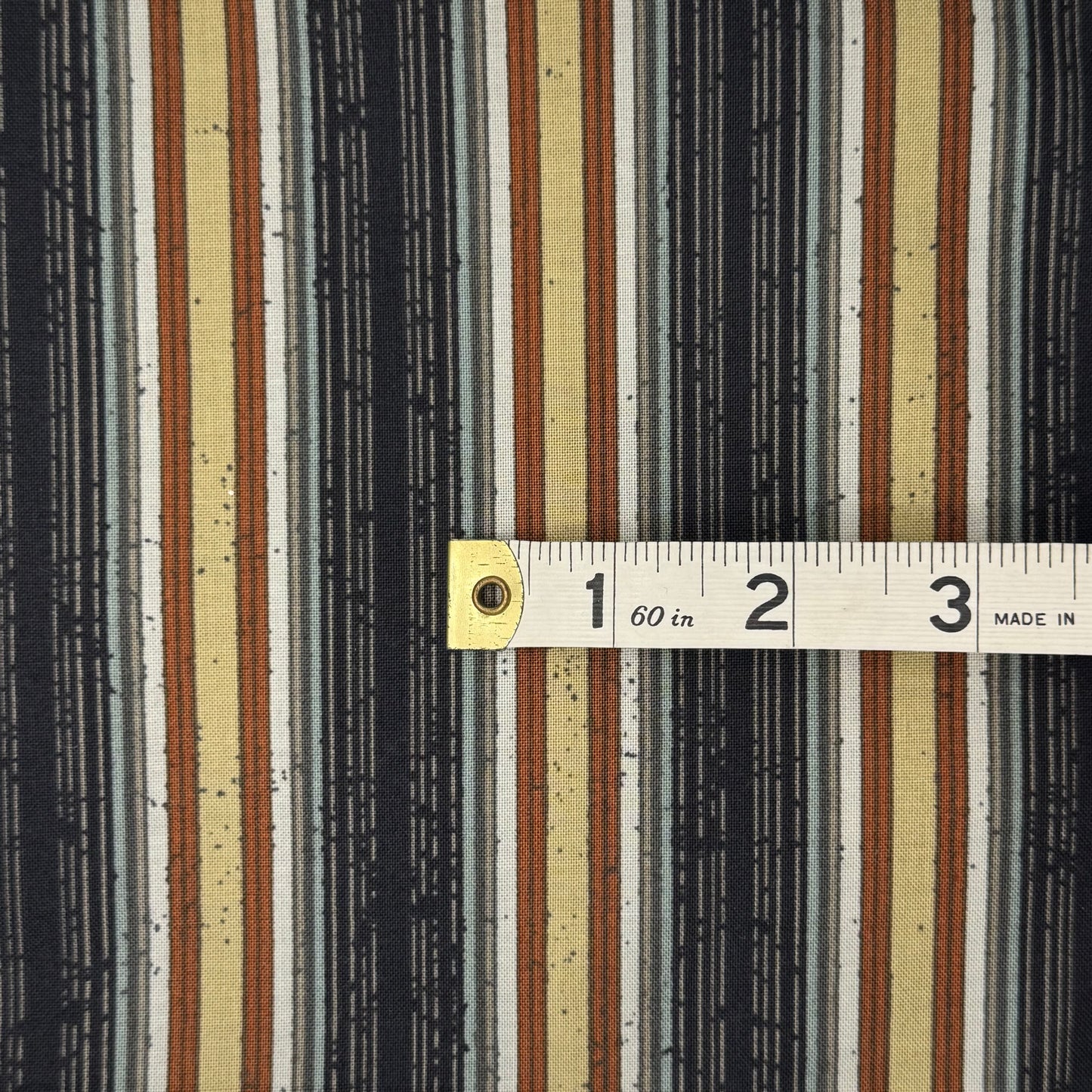 Neutral Tones Grungey Stripe Print Cotton: 1.5 yds