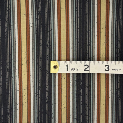 Neutral Tones Grungey Stripe Print Cotton: 1.5 yds