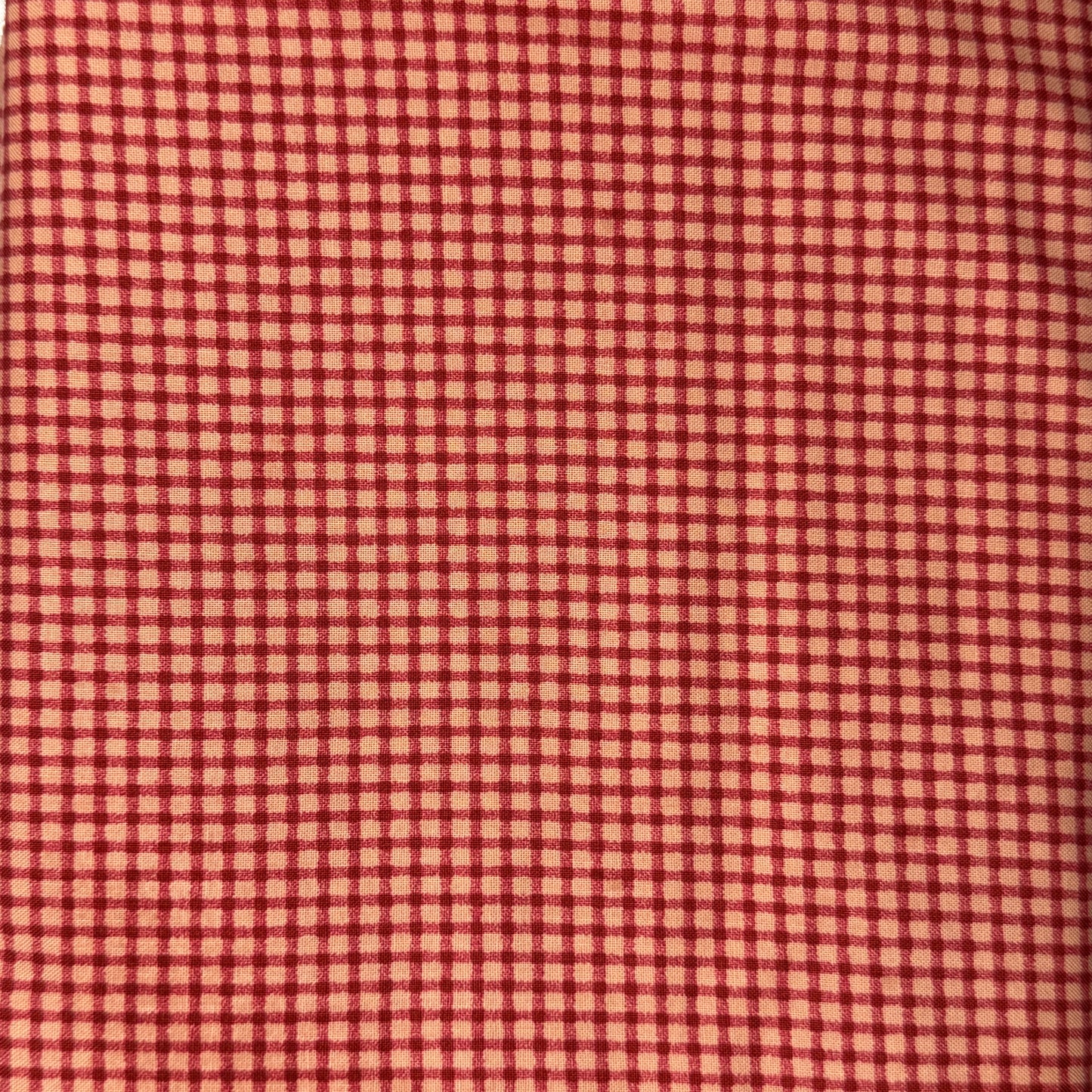 Two-Tone Red Checkered Cotton: 3 yds