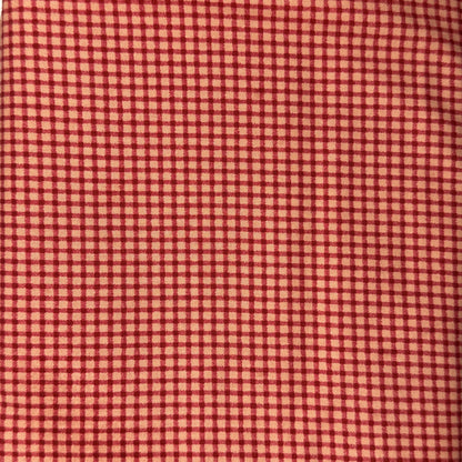 Two-Tone Red Checkered Cotton: 3 yds