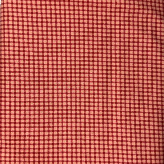 Two-Tone Red Checkered Cotton: 3 yds