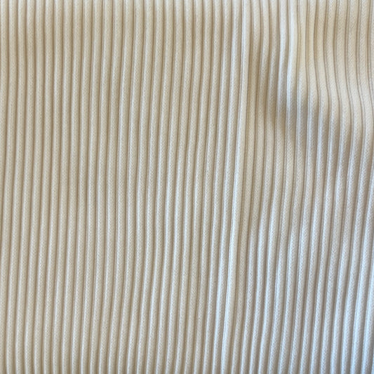White Ribbed Knit: 2.75 yds