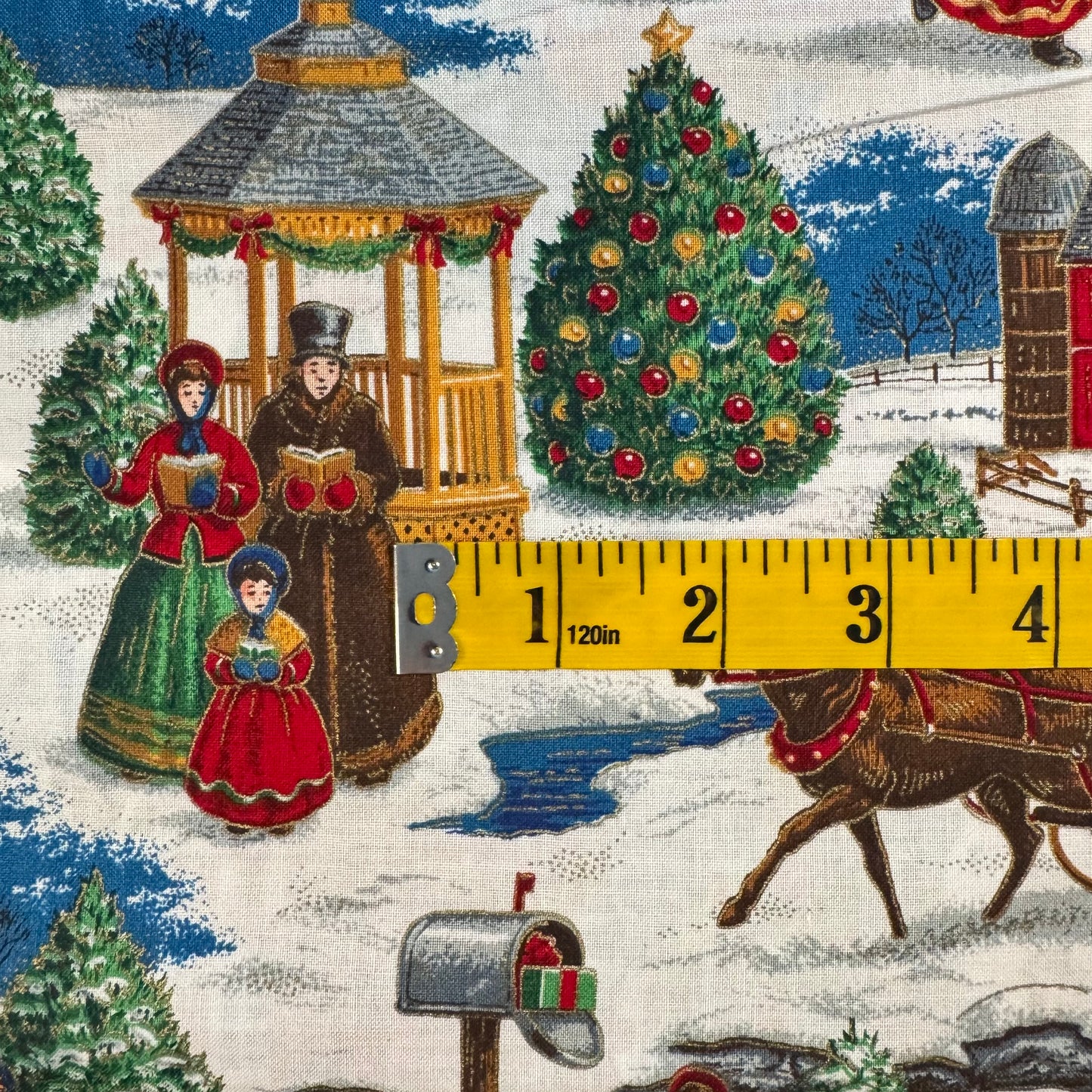 Sleigh Ride Cotton: 1 yd