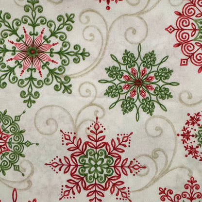 Fancy Snowflakes Cotton: 1 yd