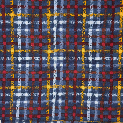 Blue, Red & Yellow Subtle Plaid Cotton: 1.5 yds