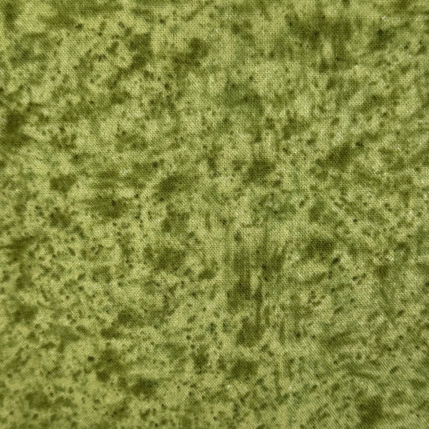 Green Speckled Brushed Cotton Blend: 2 yds