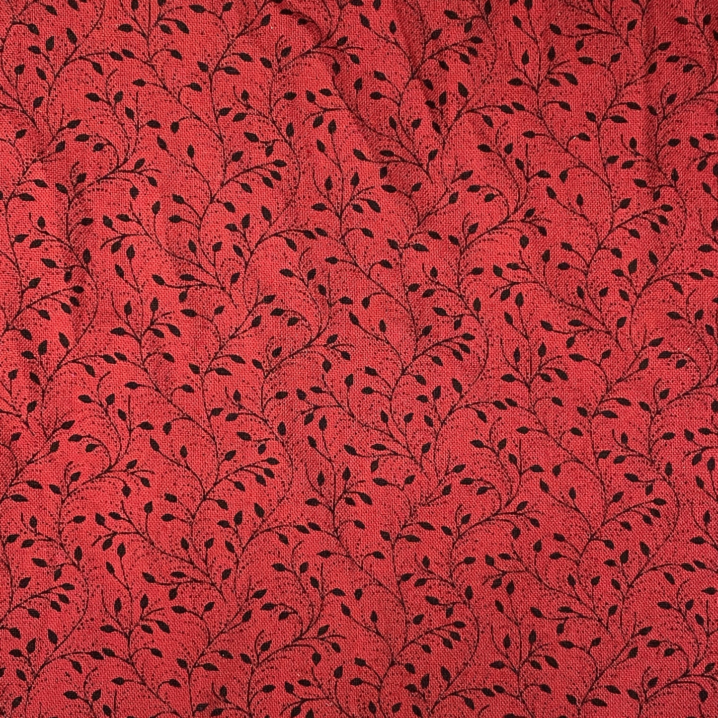 Burgundy & Black Vines Cotton: 1.5 yds