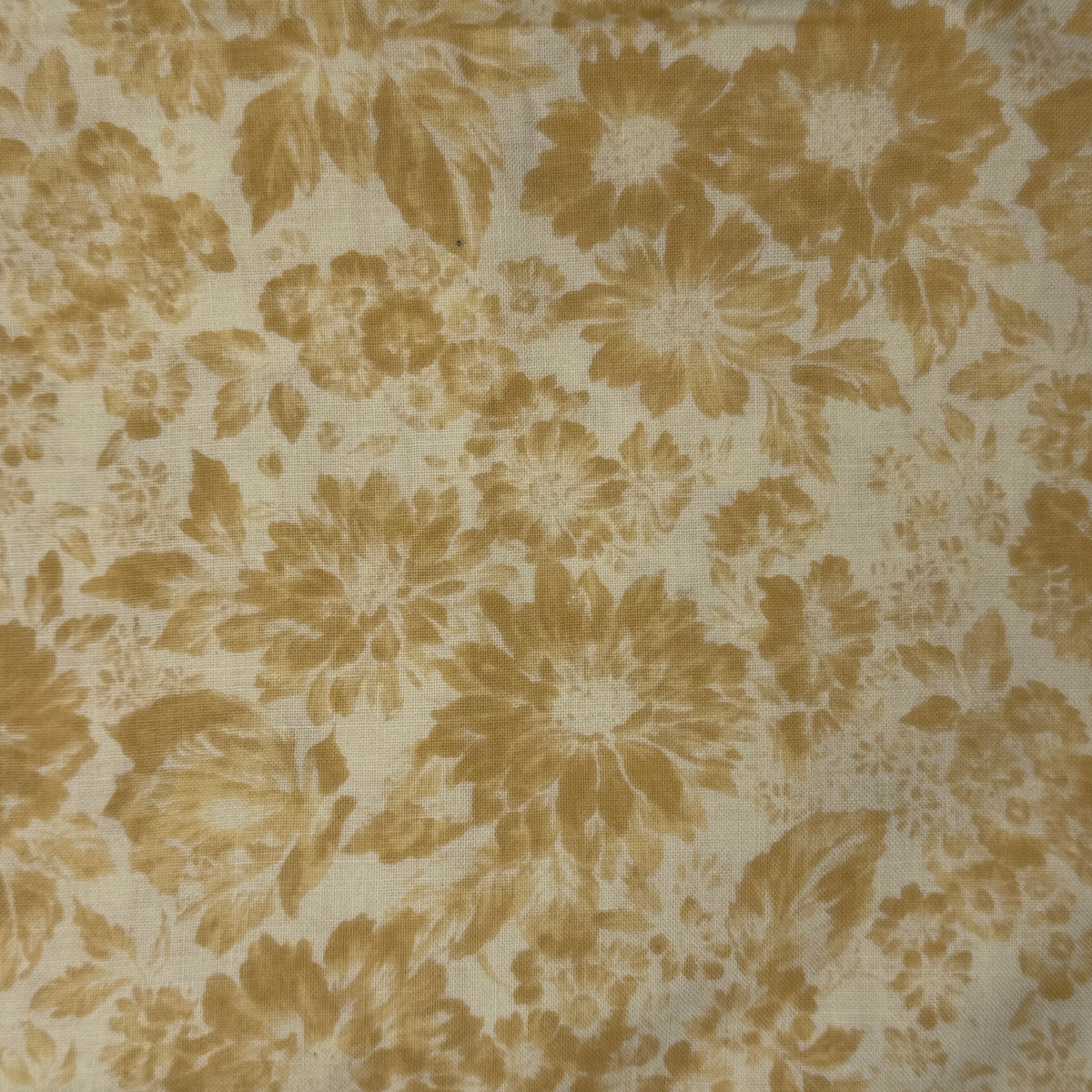 Tan & Cream Subtle Floral Cotton: 2 yds