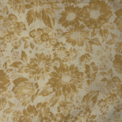 Tan & Cream Subtle Floral Cotton: 2 yds