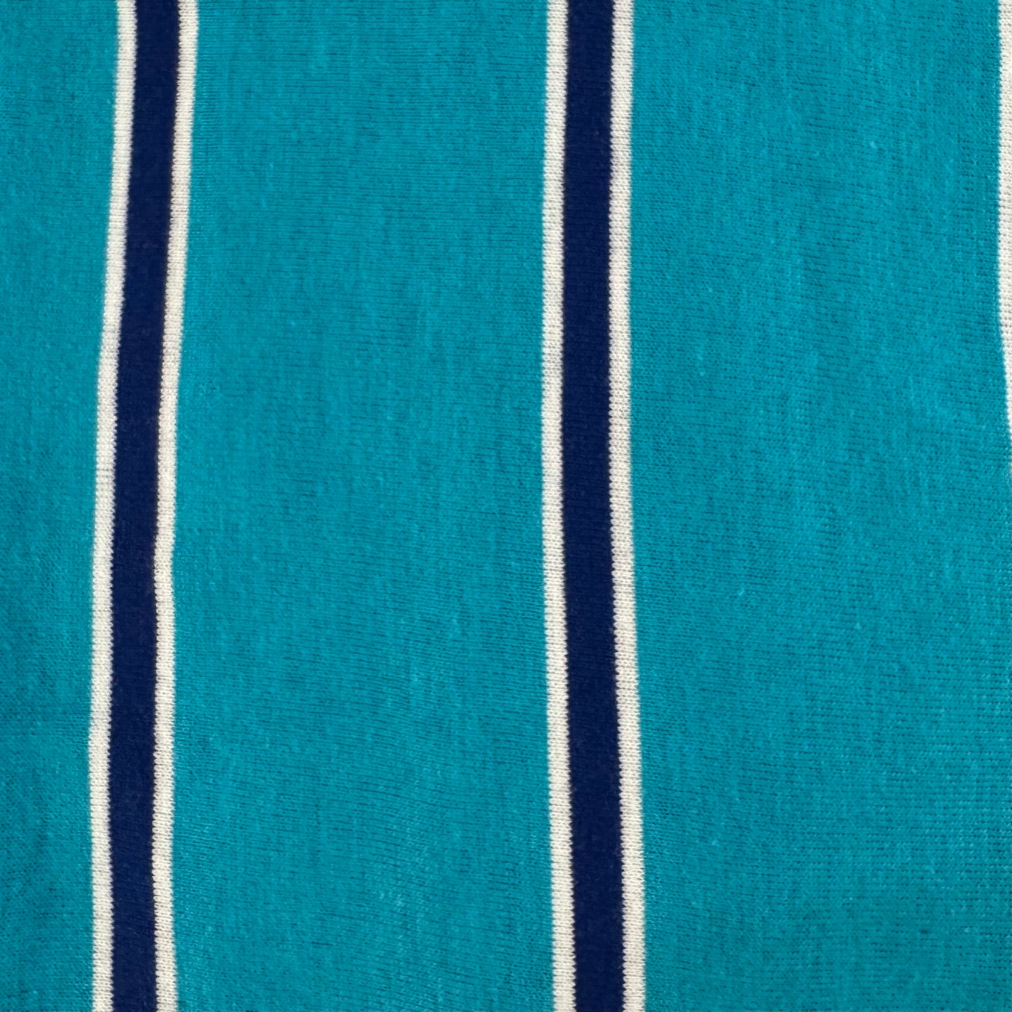 Two-Tone Blue Stripe Knit Tube: 1 yd