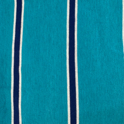 Two-Tone Blue Stripe Knit Tube: 1 yd