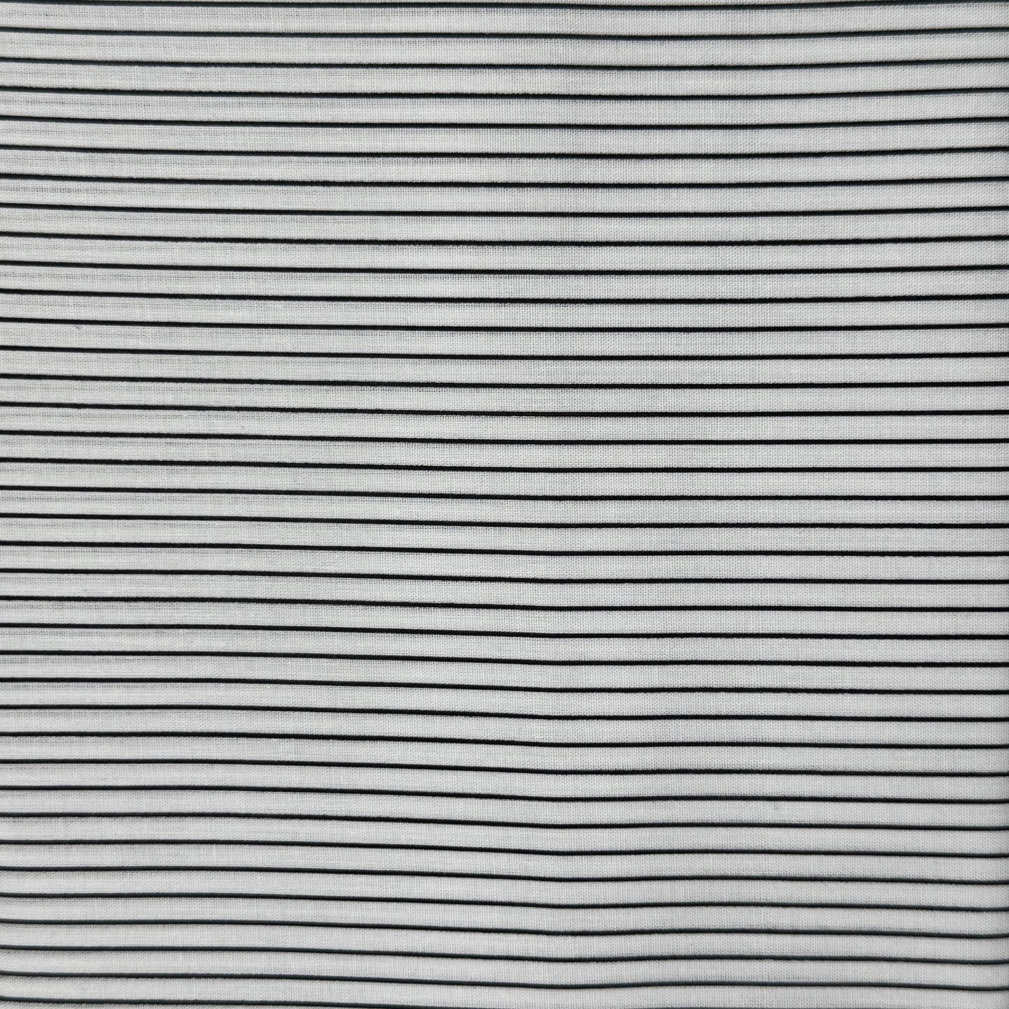 White With Black Stripe Lightweight Cotton Blend: 2 yds