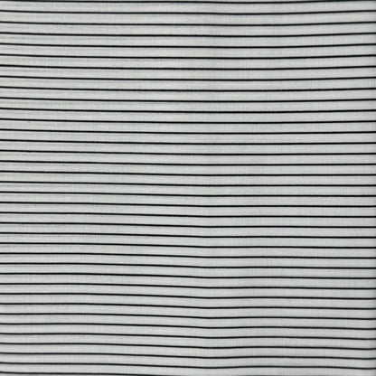 White With Black Stripe Lightweight Cotton Blend: 2 yds