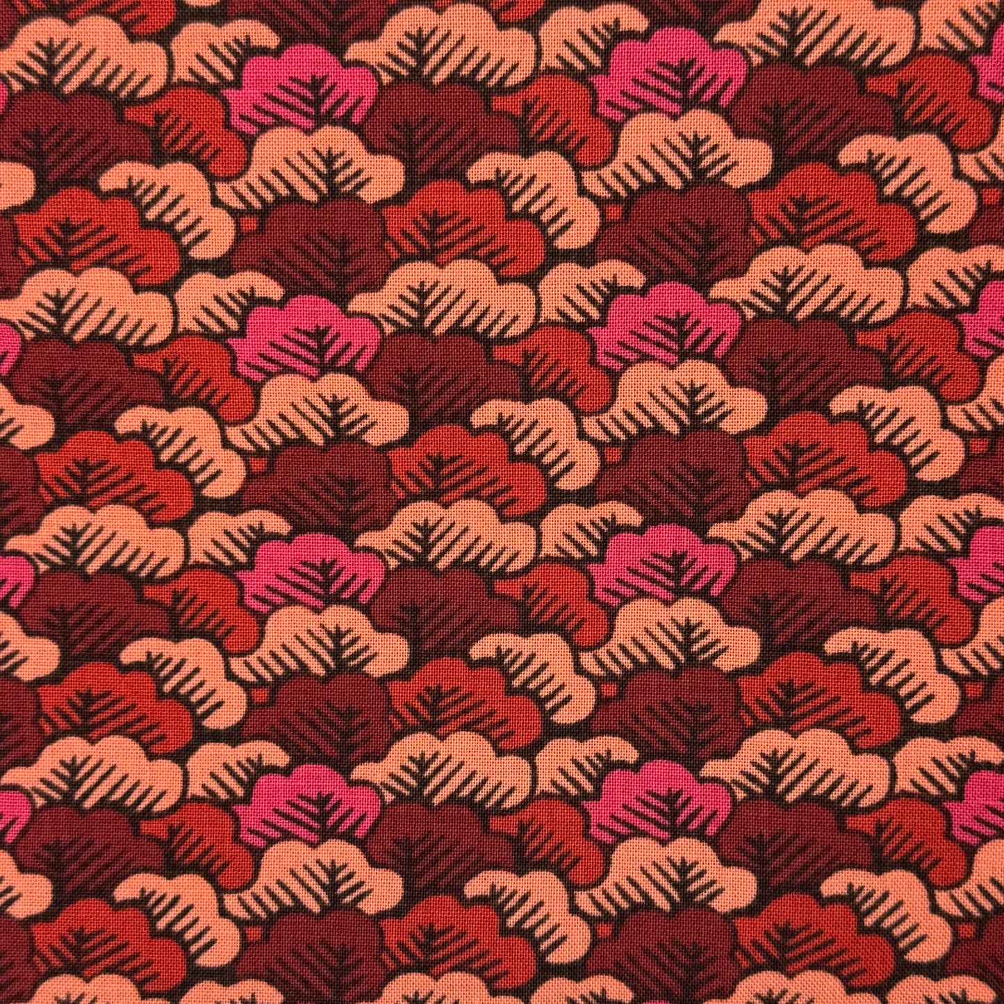 Warm Tone Forest Cotton: 2 yds