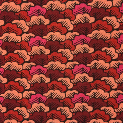 Warm Tone Forest Cotton: 2 yds