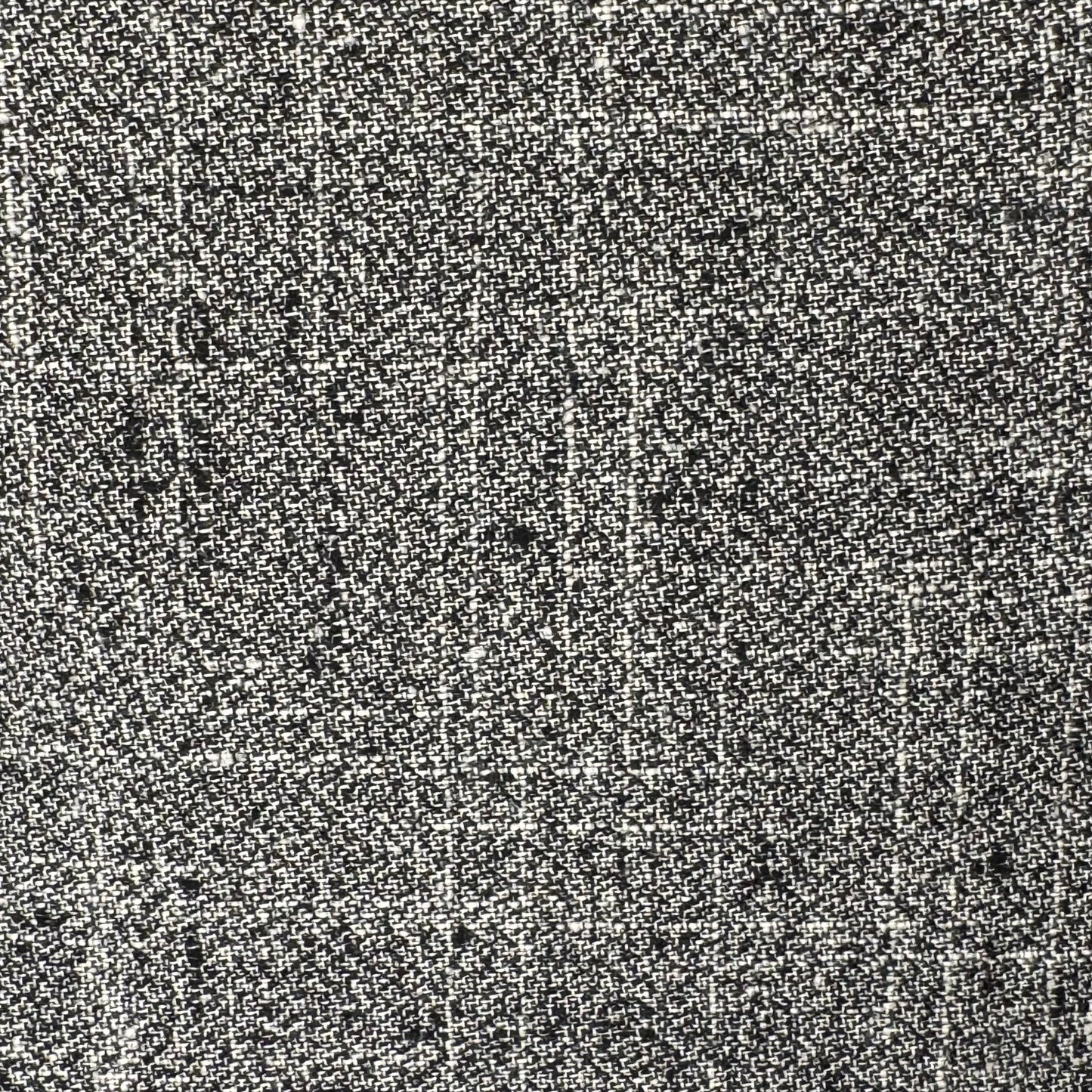 Black/White Slubby Texture Weave Cotton Blend Suiting: 2.5 yds