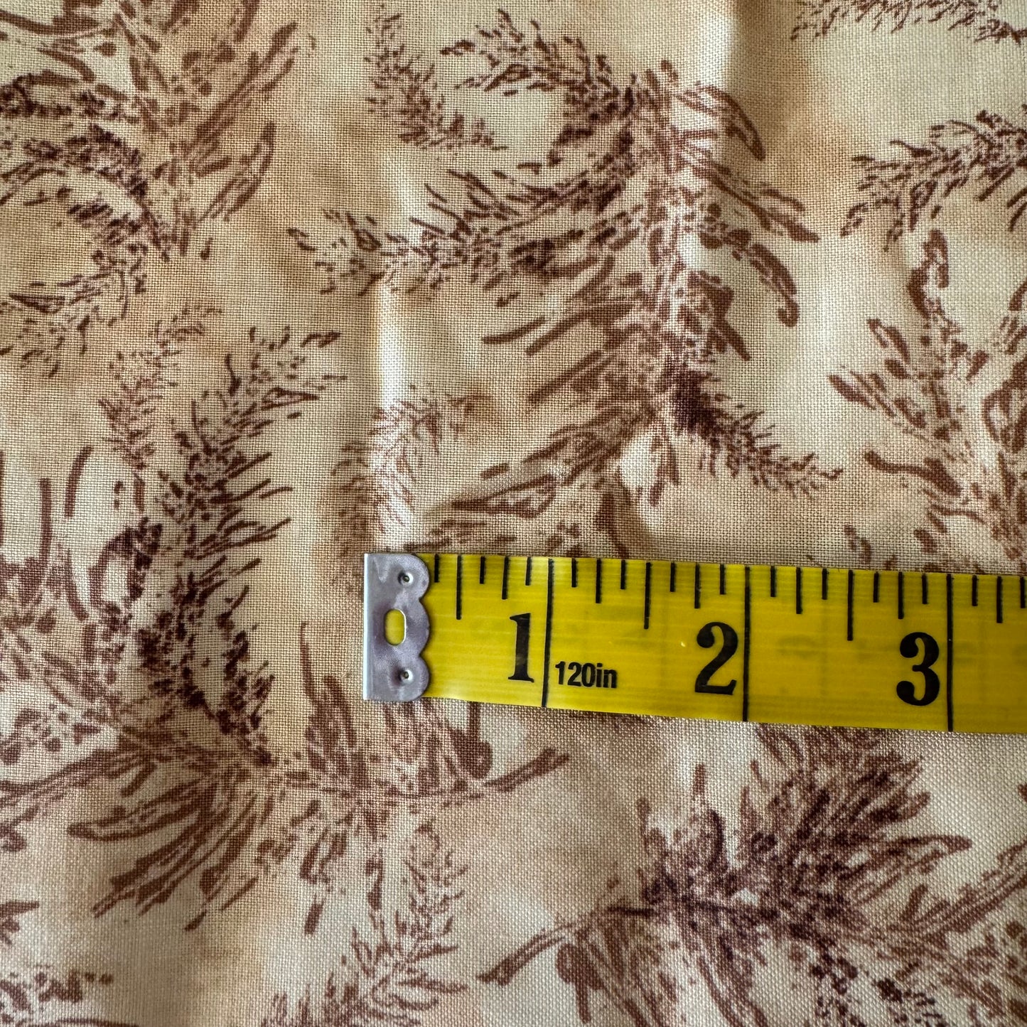Etched Leaves Cotton: 1.5 yds