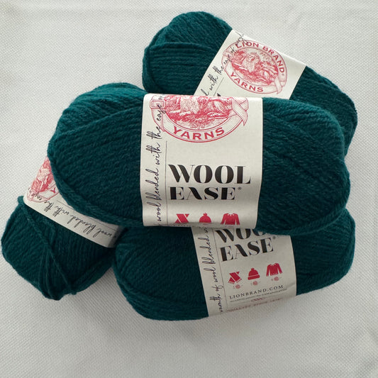 Lion Brand Wool Ease Yarn in Rainforest: 4 Skeins