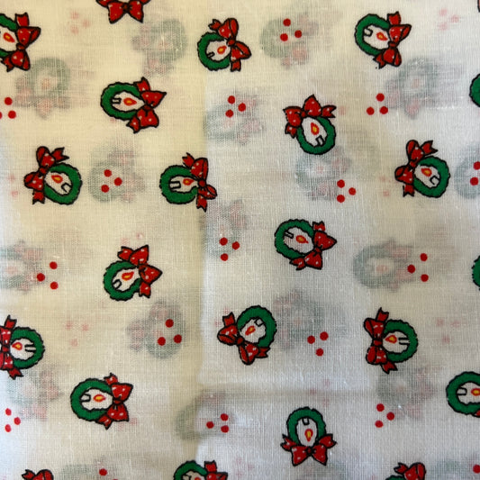 Candles & Wreaths Cotton: 2 yds