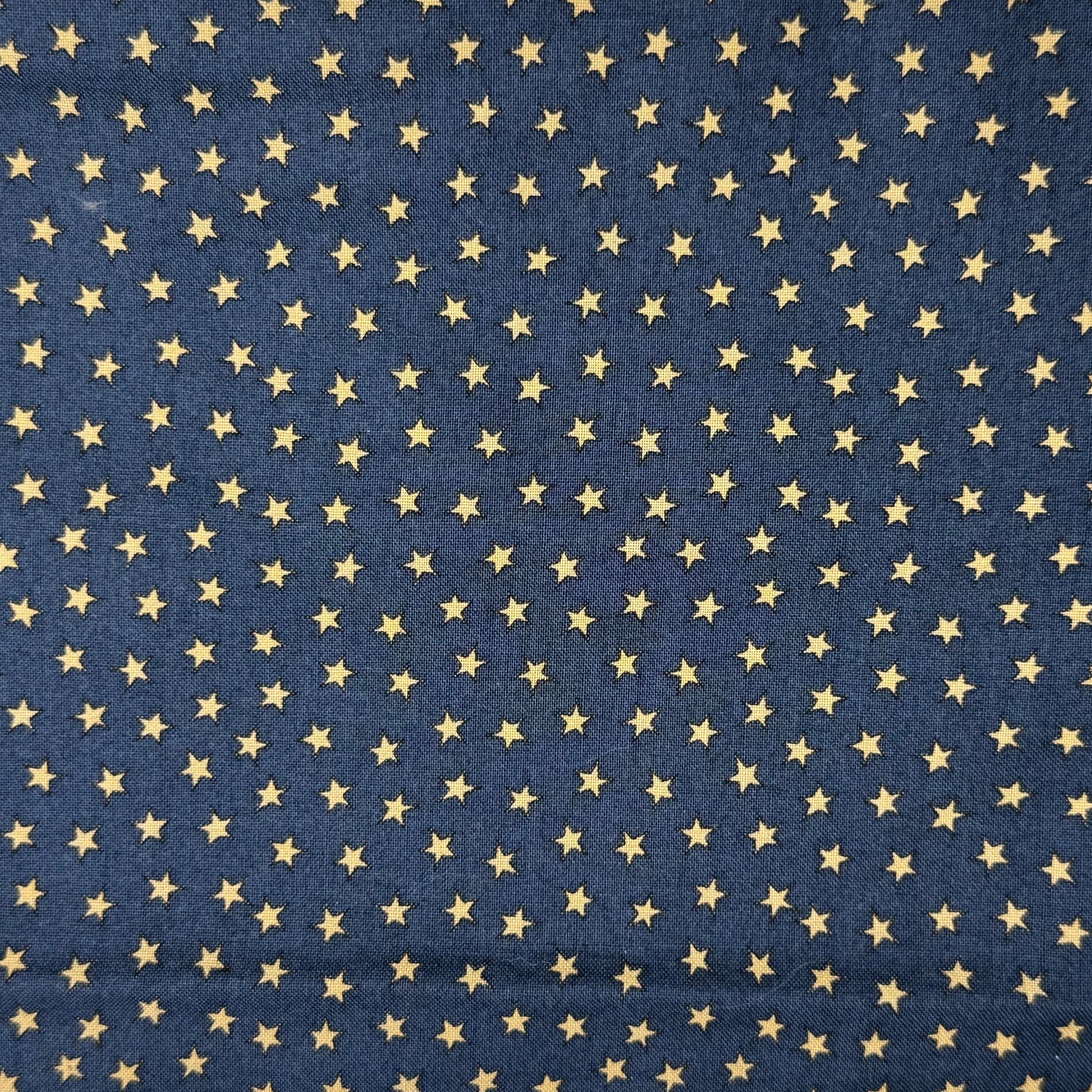 Blue With Gold Stars Cotton: 1 yd