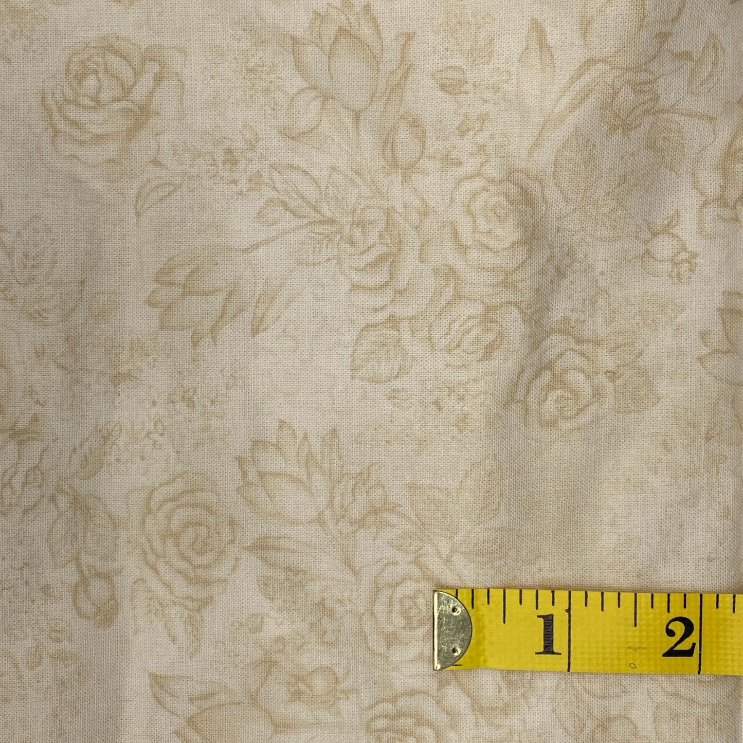Light Cream Subtle Floral Cotton: 1 yd