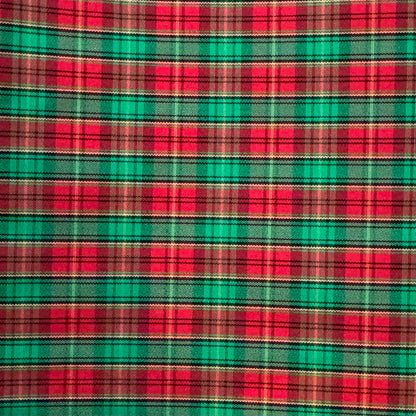 Red & Green Plaid Poly: 5 yds