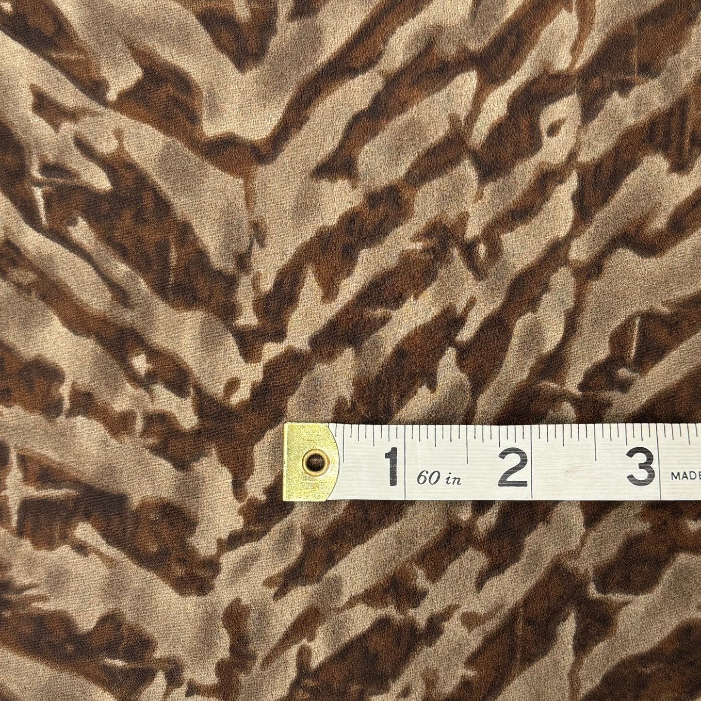 Lightweight Brown/Tan Chevron Animal Stripe Poly: 3 yds