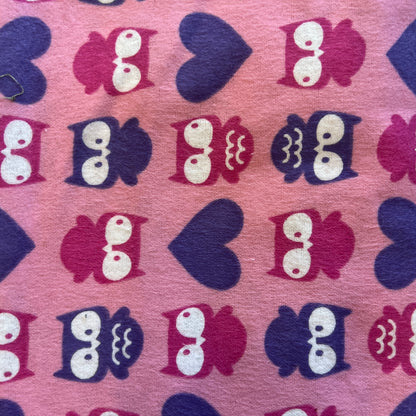 Pink & Purple Owls Flannel: 2 yds
